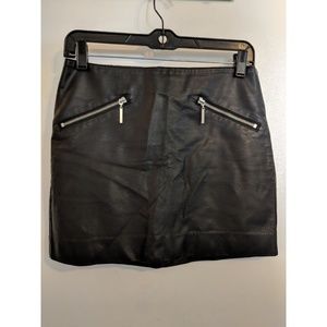 H&M divided faux leather mini skirt